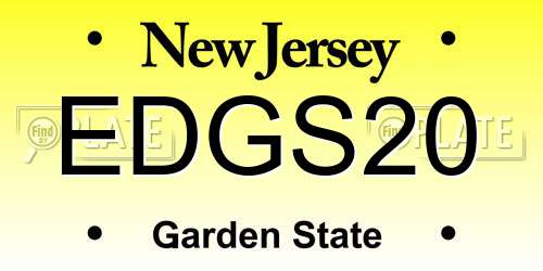 EDGS20 New Jersey License Plate