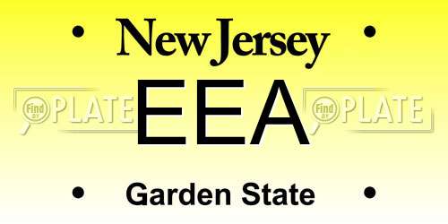 EEA New Jersey License Plate
