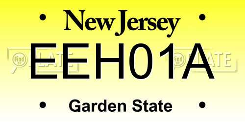 EEH01A New Jersey License Plate