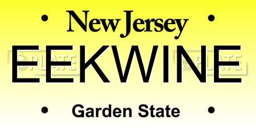 EEKWINE New Jersey License Plate