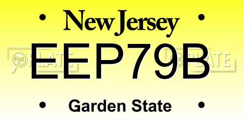 EEP79B New Jersey License Plate