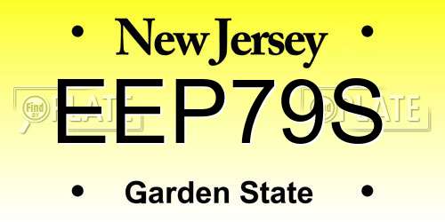 EEP79S New Jersey License Plate