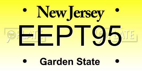 EEPT95 New Jersey License Plate