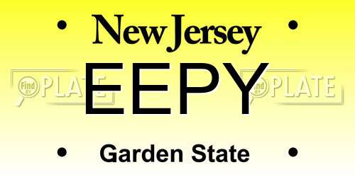 EEPY New Jersey License Plate