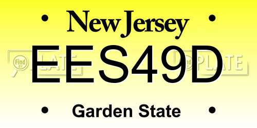 EES49D New Jersey License Plate