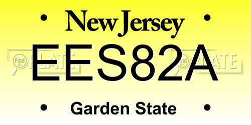 EES82A New Jersey License Plate
