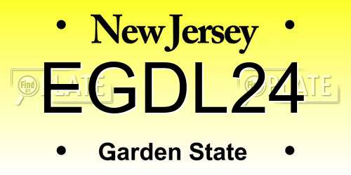 EGDL24 New Jersey License Plate