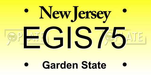 EGIS75 New Jersey License Plate