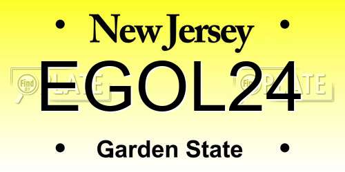 EGOL24 New Jersey License Plate