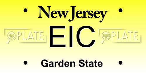 EIC New Jersey License Plate