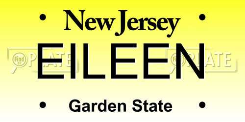 EILEEN New Jersey License Plate