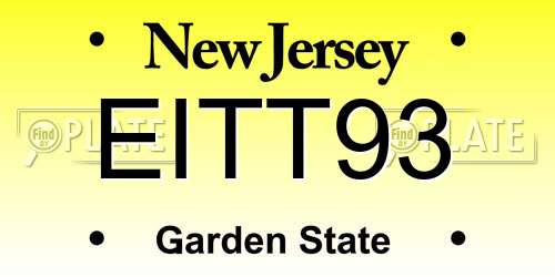 EITT93 New Jersey License Plate
