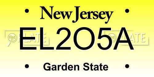 EL2O5A New Jersey License Plate