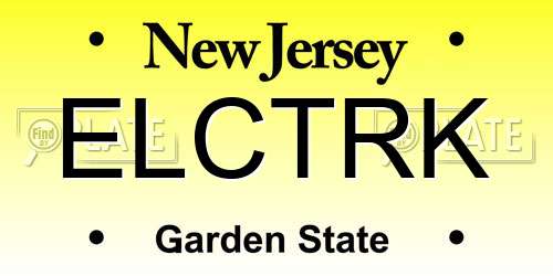 ELCTRK New Jersey License Plate