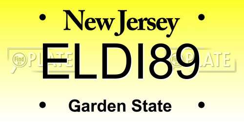 ELDI89 New Jersey License Plate