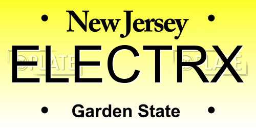ELECTRX New Jersey License Plate