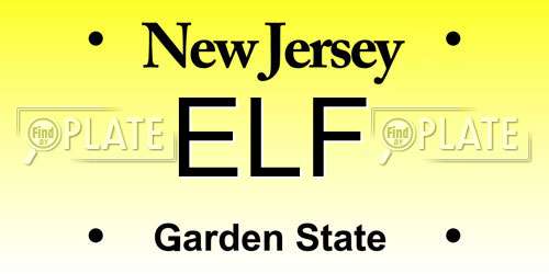 ELF New Jersey License Plate