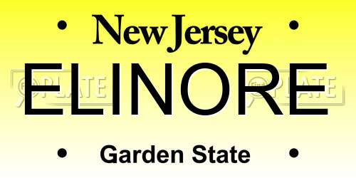 ELINORE New Jersey License Plate