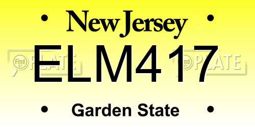 ELM417 New Jersey License Plate