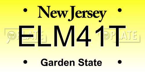 ELM41T New Jersey License Plate