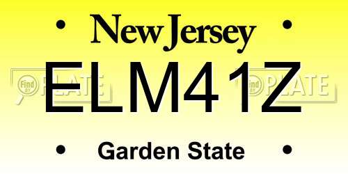 ELM41Z New Jersey License Plate