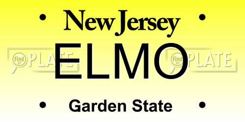 ELMO New Jersey License Plate
