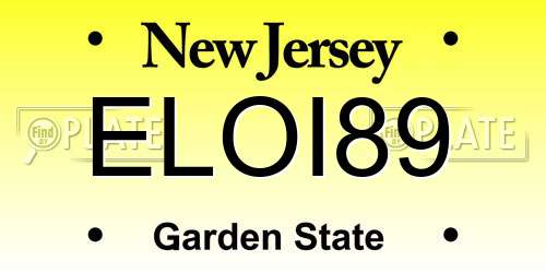 ELOI89 New Jersey License Plate