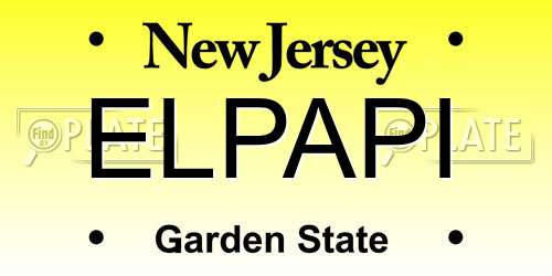 ELPAPI New Jersey License Plate