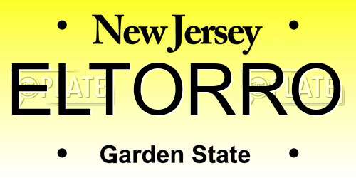 ELTORRO New Jersey License Plate
