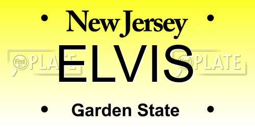 ELVIS New Jersey License Plate