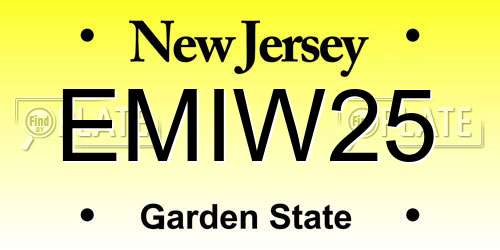 EMIW25 New Jersey License Plate