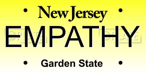 EMPATHY New Jersey License Plate