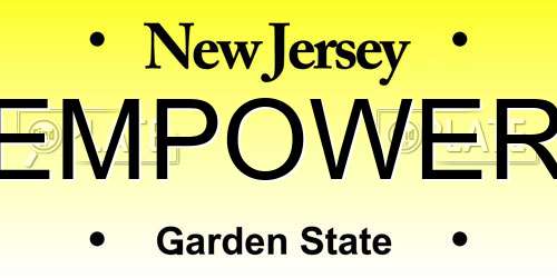 EMPOWER New Jersey License Plate