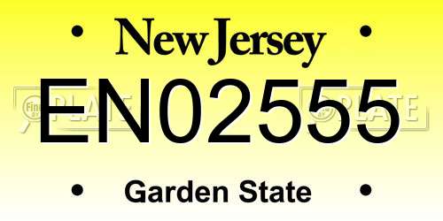 EN02555 New Jersey License Plate