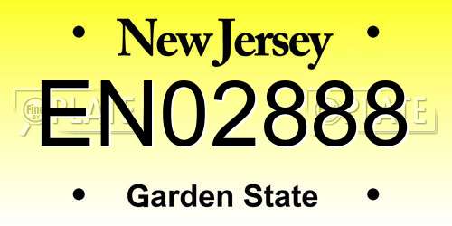 EN02888 New Jersey License Plate