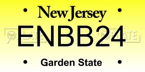 ENBB24 New Jersey License Plate