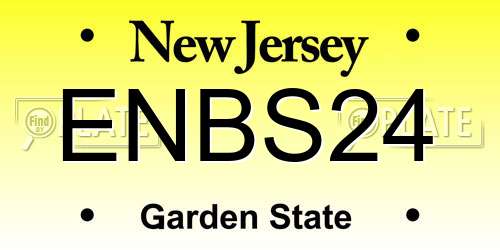 ENBS24 New Jersey License Plate