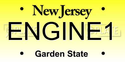 ENGINE1 New Jersey License Plate