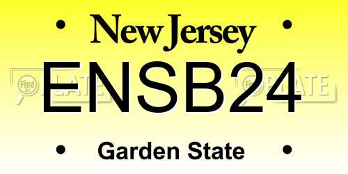 ENSB24 New Jersey License Plate