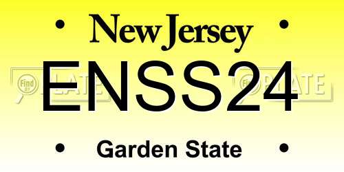 ENSS24 New Jersey License Plate