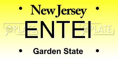 ENTEI New Jersey License Plate