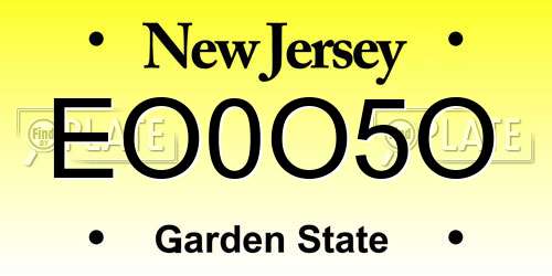 EO0O5O New Jersey License Plate