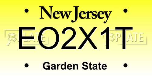 EO2X1T New Jersey License Plate