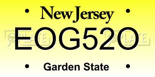 EOG52O New Jersey License Plate