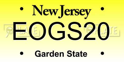 EOGS20 New Jersey License Plate