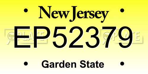 EP52379 New Jersey License Plate