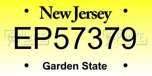 EP57379 New Jersey License Plate