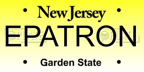 EPATRON New Jersey License Plate