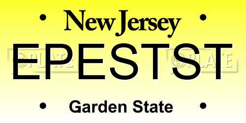 EPESTST New Jersey License Plate
