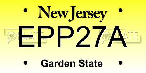 EPP27A New Jersey License Plate